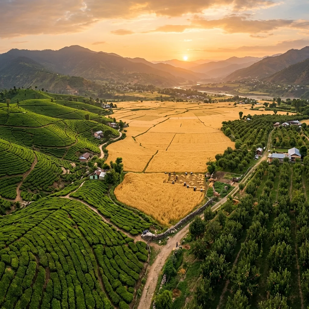 Lush Indian agricultural landscape mapping